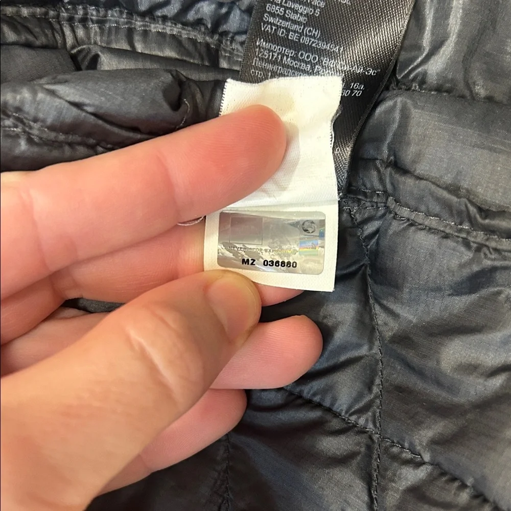 The North Face Thermoball Quilted Jacket with Orange Accents, men’s large